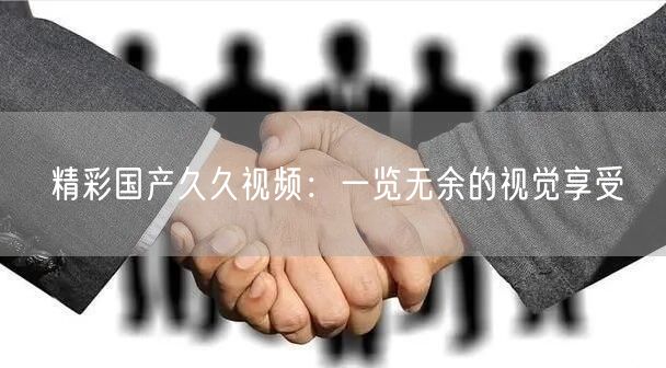精彩国产久久视频：一览无余的视觉享受